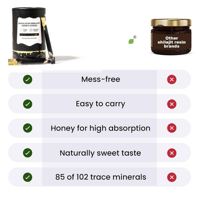 Pure Shilajit Honey Sticks