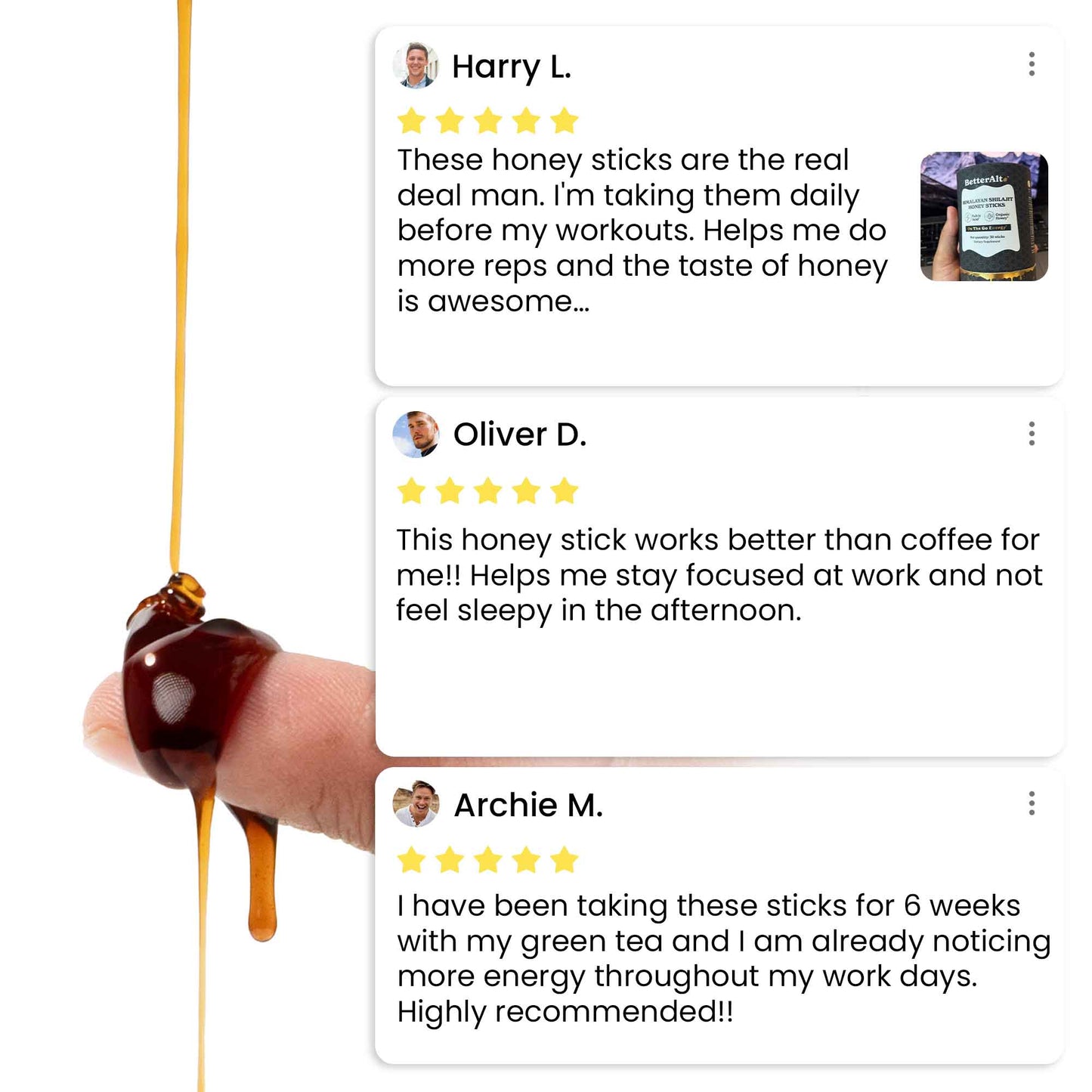 Pure Shilajit Honey Sticks