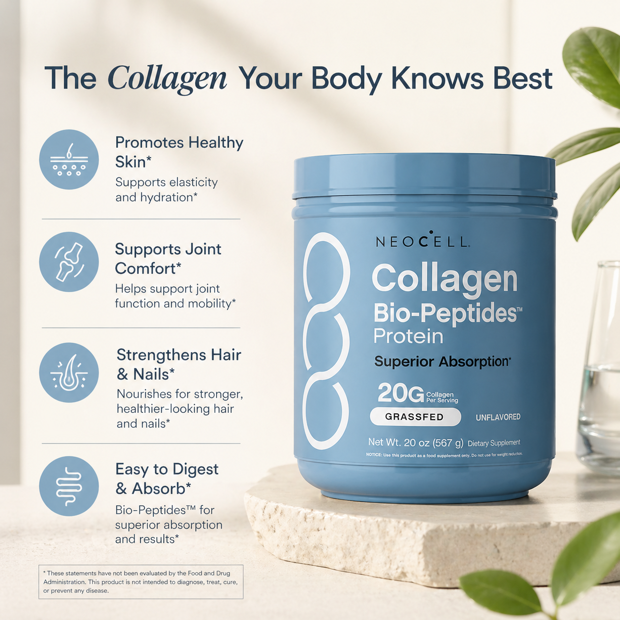GetNutriBite™ Collagen Bio-Peptides Protein Grass-Fed